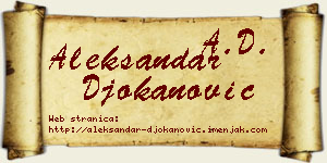 Aleksandar Đokanović vizit kartica